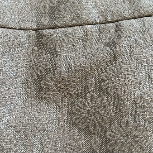 LOFT 3D Floral Print Mini Skirt Women Size 6 Taupe color Cutesy Date Fall Summer - Picture 2 of 6